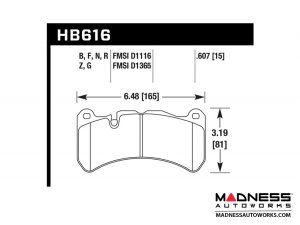 Alfa Romeo Giulia Brake Pads - 2.9L QV - Hawk - Front - Ceramic